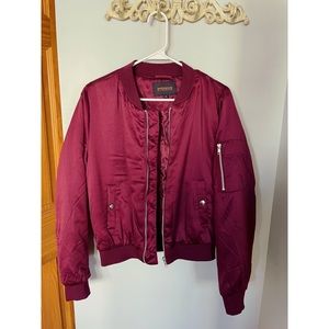 Maroon Bomber Jacket